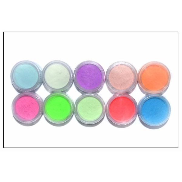 YG01 Glitter Luminous Nail Art Sticker Dekoration Akryl Manikyr För Skönhet