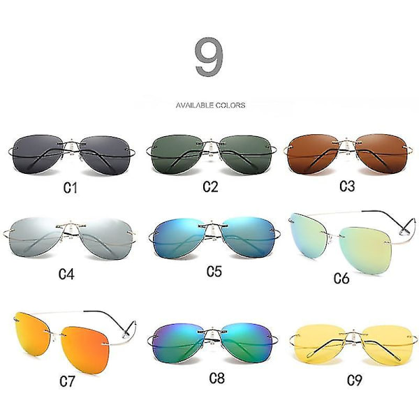 100% titaanista valmistetut polarisoidut aurinkolasit Gafas miesten aurinkolasit silmälasit-xmd（ZP2117-C4）