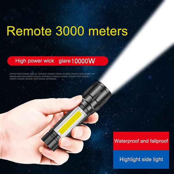 2023 Uusi Mini USB-taskulamppu ladattavalla akulla ja 4 valaistustilalla