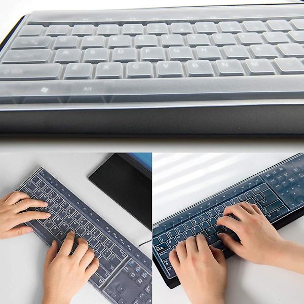 1 stk. Desktop tastaturbeskytter Hd silikone støvtæt tastaturbeskytter universel beskyttelsesdæksel