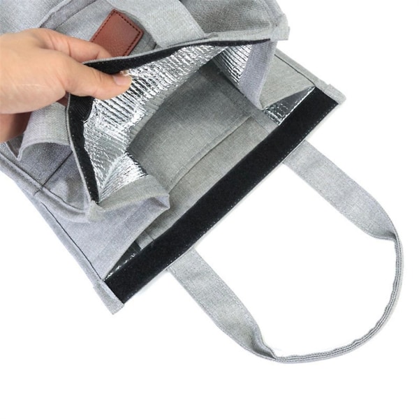 Bento Lunch Box Termisk Väska Kapacitet Mat Blixtlås Förvaringsväskor Behållare För Kvinnor Kylare Resa Pic