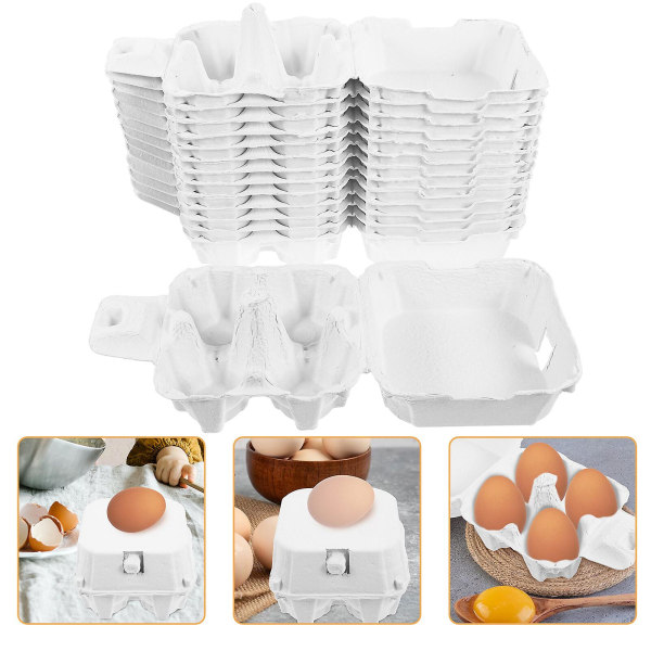 50-pack tomma äggkartonger massa äggbehållare äggbricka hållare äggbulk kartong (10X10cm som visas på bilden)