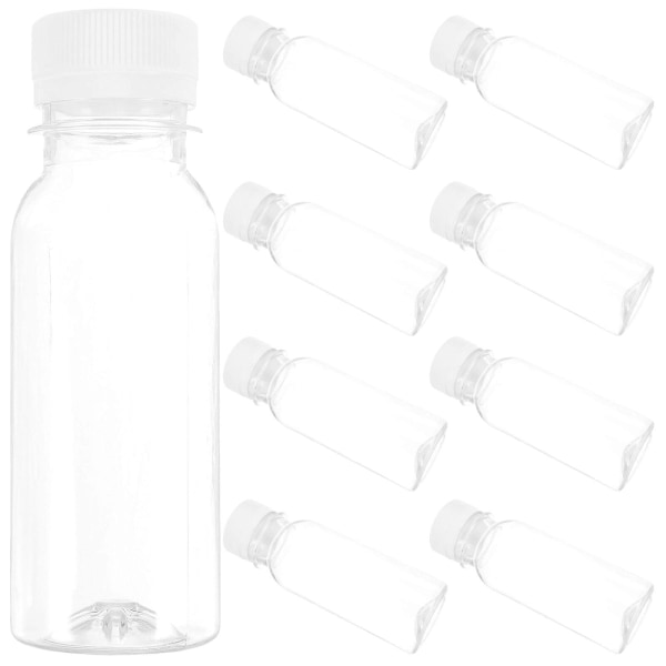 10 förpackningar med tomma hushållsflaskor, multifunktionella juiceflaskor och bekväma baby (4,5X4,5X10,5CM, som visas på bilden)