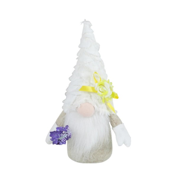 Gnome Pehmo Nukke Valkoinen Viiksi Iso Nenä Suloinen Onnea Puuvillainen Äitienpäivä Kädessä kukka Kasvoton nukkefestivaalitarvike (miehet)