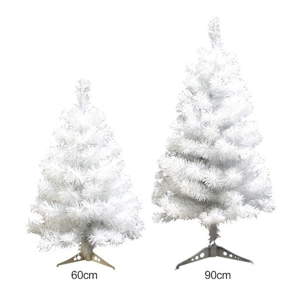 Dekorationer Julgran Vit Snö Festival Prydnad Miljövänlig PVC Nyår PET 60CM Prydnader Rostskydd Hantverk（60cm）