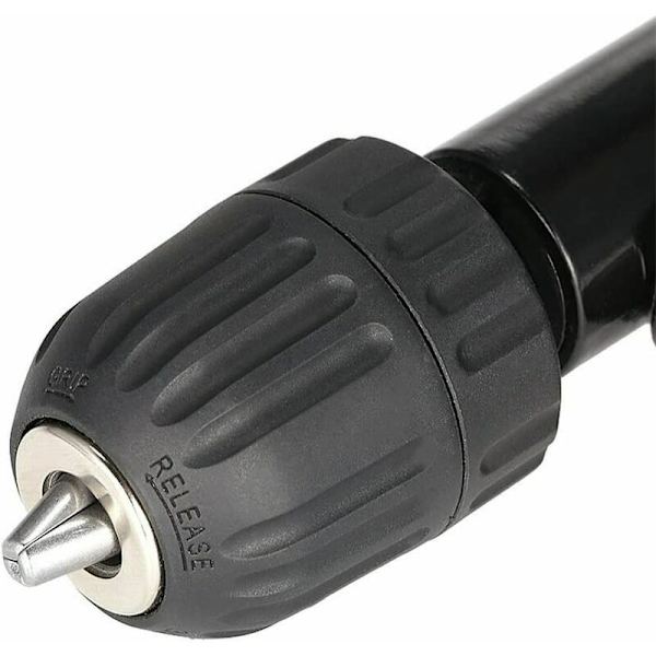 Självspännande 90° rätvinklig chuck, snabbkoppling armbågschuck borrchuck bitskruvmejsel vinkelhuvudchuck borrchuckadapter rätvinklig borr