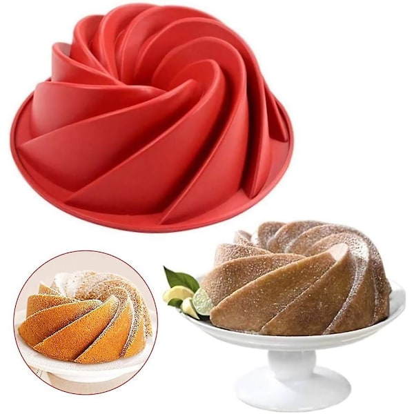 Silikone kageform formet kageform kageform muffinform speciel form til køkkenbrød eller brød 9 tommer 2 stykker