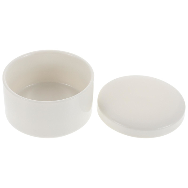 Keramisk ringask smyckeskrin utsökt örhänge förvaringslåda förvaringslåda (vit) (7.6X7.6X5.5CM, vit)