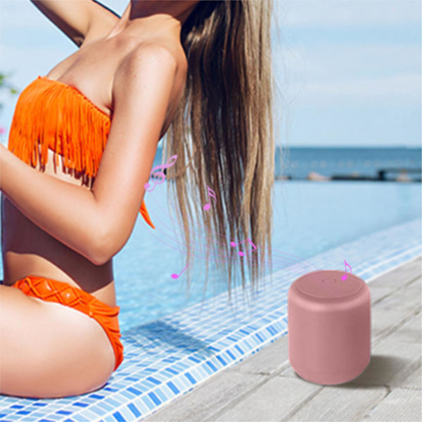 Bärbar högtalare Bluetooth-högtalare Bluetooth 5.0 Även AUX-kabel（Rosa）