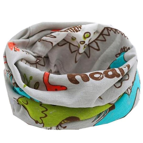 Vår/höst/vinter Bufandas Bomull Lic Baby Lovely O Ring Scarf vit dinosaurie