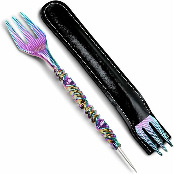 Hookah Fork Punch med skyddande lock Hookah tillbehör för Hookah Building Funnel Head (Rainbow)