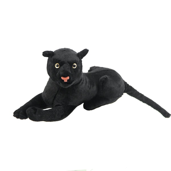 30-50cm Gigant Svart Leopard Panter Plysjleker Myke Fylte Dyr Putedyr Gule Hvite Tigerleker For Barn（40cm，Svart）