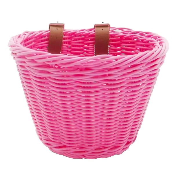 21*17*16cm Barns Wicker Cykel Varukorg För Barn Pojkar Flick Cykel (rosa)