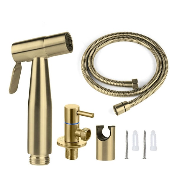 Toalett spray kit, 1,5 m slang och fäste, G1/2 guldadapter