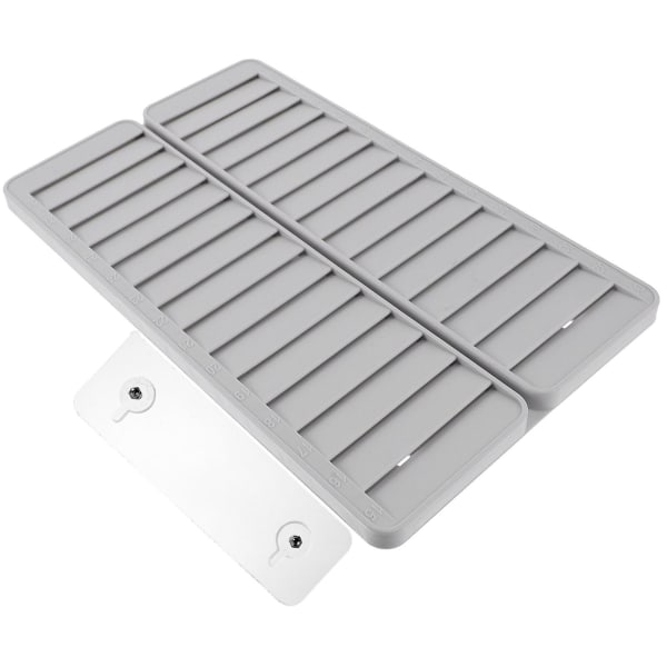 Veggmontert oppmøtekort holder kontor oppmøtekort holder uttrekkbar kort holder (36.00X22.00X1.50CM, grå)