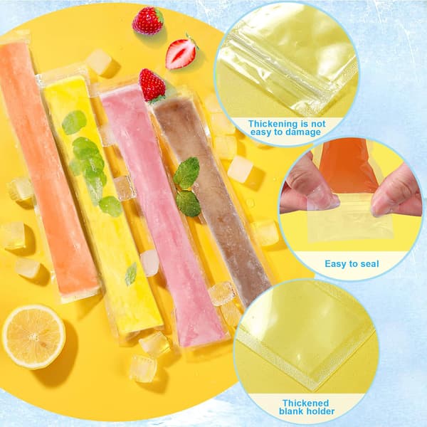 Engangs ispindeforme (100 stk.) med lynlåsforsegling til sunde snacks, yoghurtbarer, juice og smoothies med gratis tragt (28x5 cm)