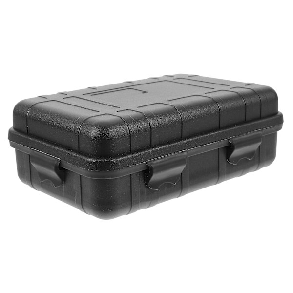 Utendørs forseglet oppbevaringsboks støtsikkert plast oppbevaringsboks camping bærbar oppbevaringsboks (17.00X11.00X6.00CM, svart)