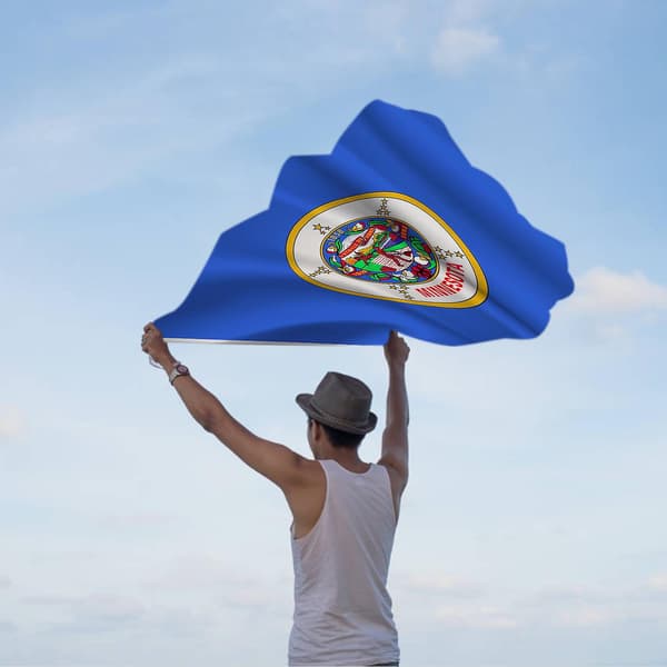 Staten Minnesota Flag, Minnesota Statsflag, 90*150cm