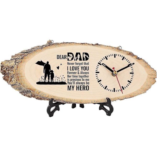 Fars dag födelsedagspresenter till pappa från dotter son, 12x4 tum stock klocka pappa födelsedagspresenter