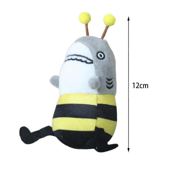 12 cm:n haipluttu avaimenperä (keltainen)