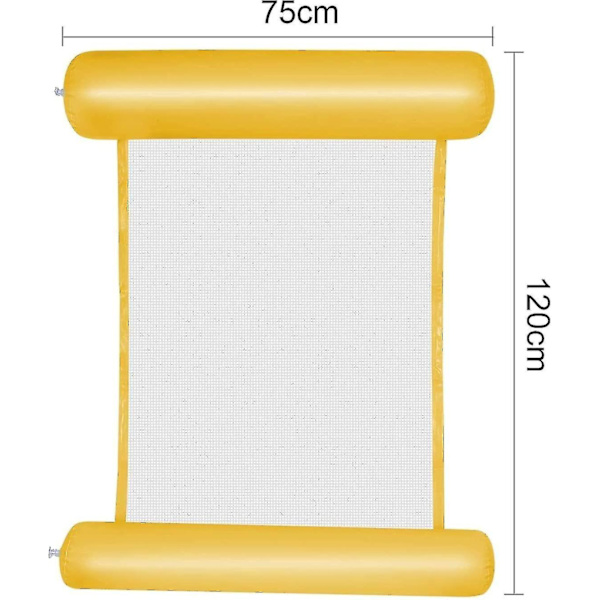 Uppblåsbar vattenhängmatta, 2 st flytande hängmatta 4-i-1 uppblåsbar poolhängmatta