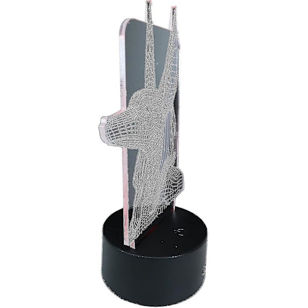 Wekity Gammel Egyptisk Gud For Efterlivet Anubis Sjakal Hund Graveret Klart Akryl Glas Led Nattelys Hilsen Multi Farve Nattelys Usb