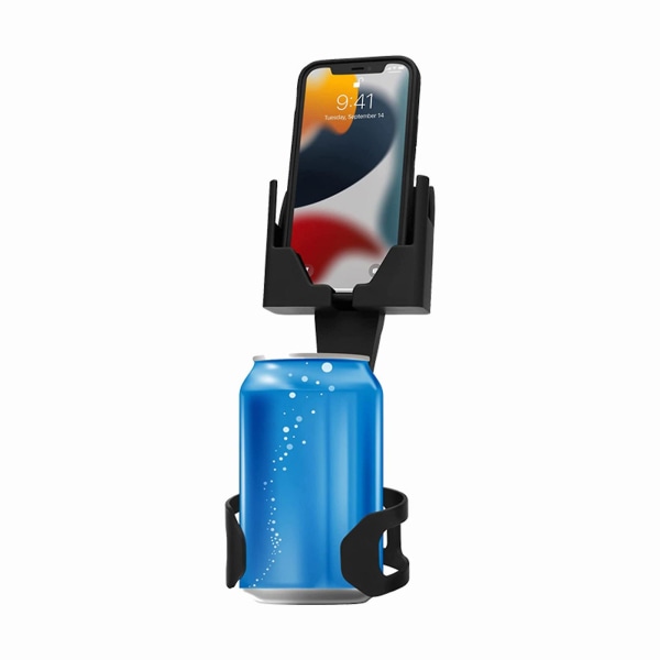 Phone & Cup Holder Fits Phones with or Without Cases in Vertical or Horizontal Position and Doesn't Block Cup Holder