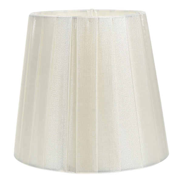 Elegant lampeskærm i stof til clip-pære, 14x9x12,5 cm, beige