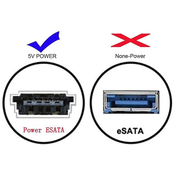 Esata til usb C-kabel usb type C mannlig vert til Esata Esatap HD-kabel for bærbar PC (svart)
