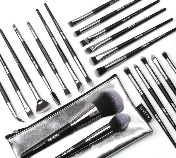 20 st makeupborstar (svart)