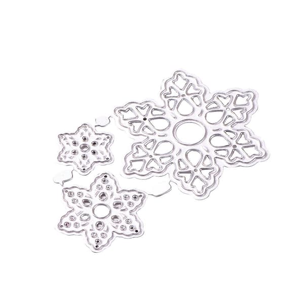 2 uppsättningar (3 st/set) metallstenciler bakgrundsskärning DIY-hantverksstenciler (silver)