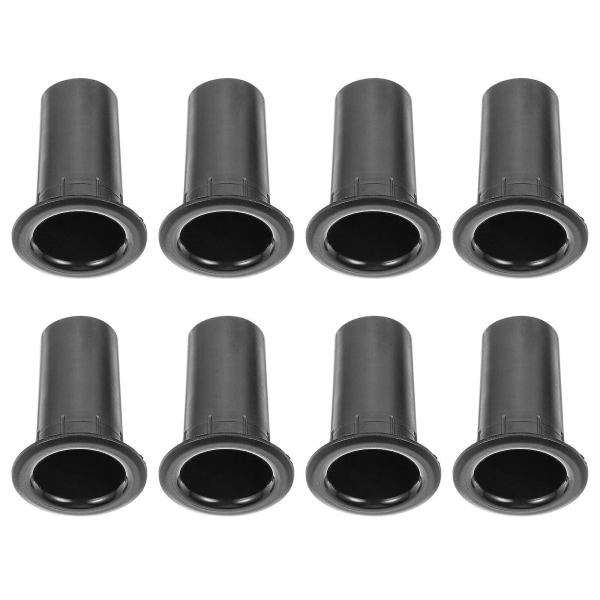 8 st kit högtalarstyrningshål uttag högtalarlåda portrör Abs högtalardelar (7,9X5,8 cm, svart)