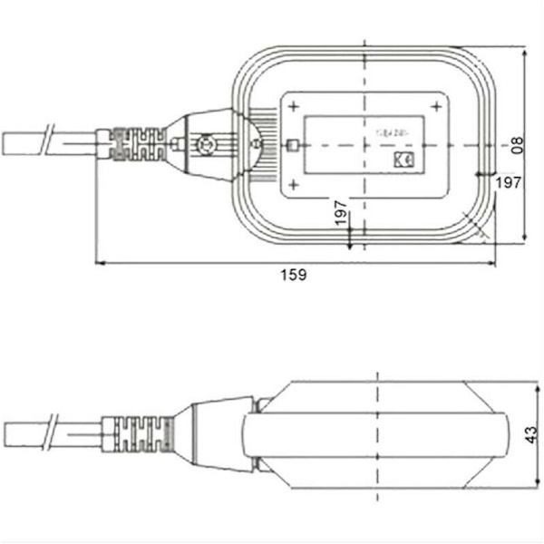 10m 250V 16A nedsänkbar pump flottörbrytare