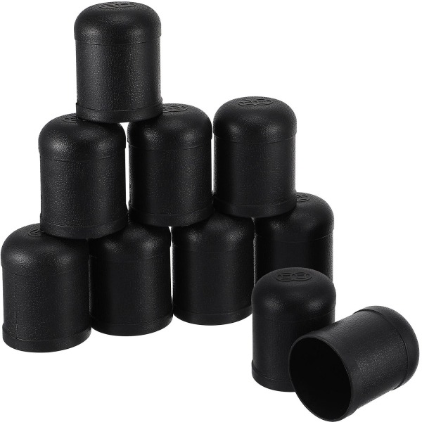 10-paks terningbeger svart sylindrisk terningboks morsom terningboks Ktv-spillverktøy (7,5x7,5 cm, svart)