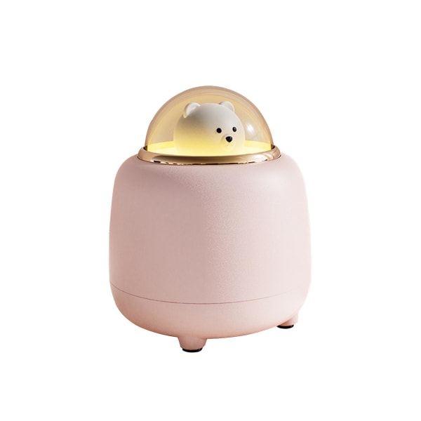 Rymdkapsel Bluetooth-högtalare söt husdjursläkande natt mini trådlös högtalare, hög volym bärbar lämplig för skrivbord/bil (rosa)