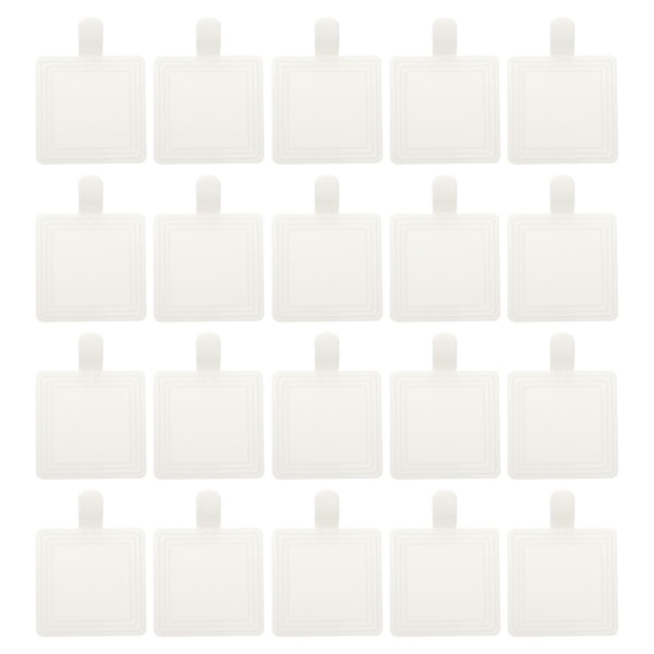 100 kpl juhlakakkupohjan jälkiruokapellin leivontatarvikkeet (9,5 x 7,5 x 0,1 cm, valkoinen)