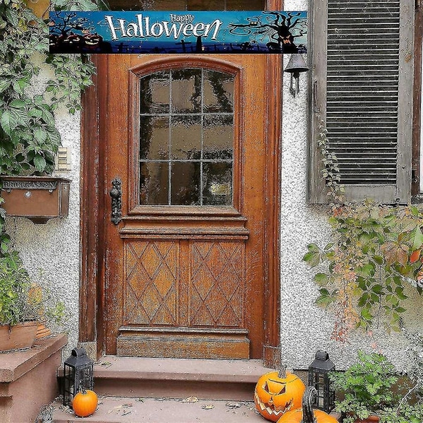 Halloween Banner Veranda Front Door Hage Yard Party Haunted House Dekorasjon