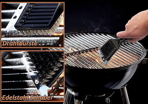 20,5*7,1*4,5cm Grillbørste i rustfrit stål
