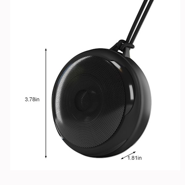 IP67 Ny Bärbar Utomhus Bluetooth-högtalare Och Dammtät Trådlös Skrivbord Bil Fitness Bluetooth-högtalare（Svart）