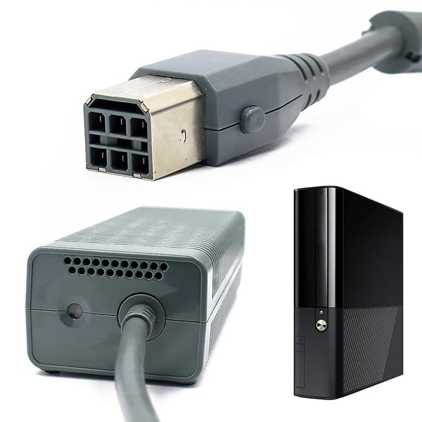 AC-adapterkabel för Xbox 360 Fat-konsol Laddningsadapter (US)