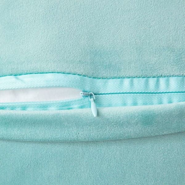 2-pack kuddfodral i sammet med dekorativa pompom, mörkgrön