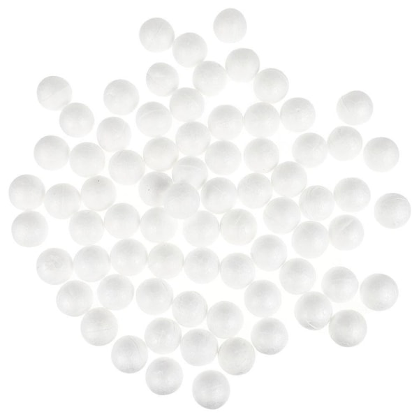 500 stk isopor baller bryllupsfest håndverk baller polystyren håndverk julekuler (1X1CM, hvit)