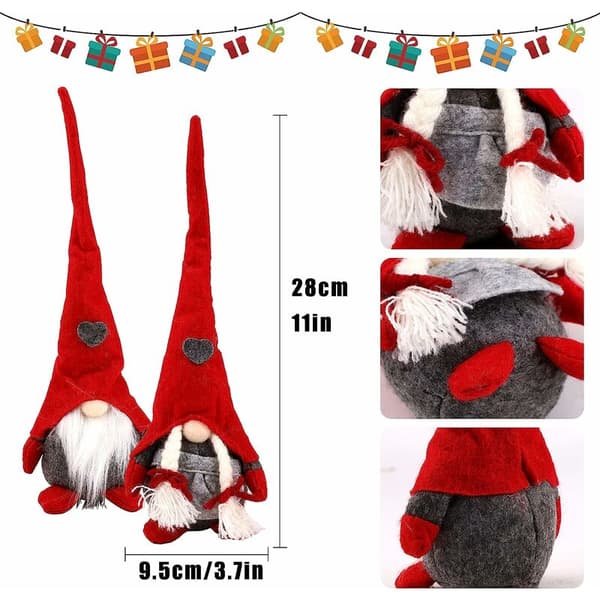Jultomteplyschdockor i stickad design
