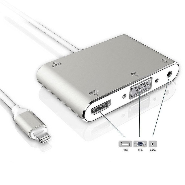 1080p Lightning till HDMI Vga Audio Video Adapter Converter för Apple