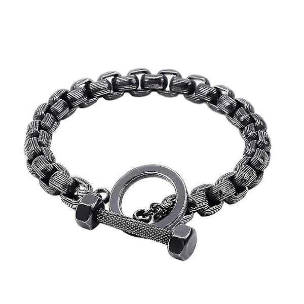 Dumbbell Bracelet For Man, Mens Stainless Steel Chain Bracelet JXLGV