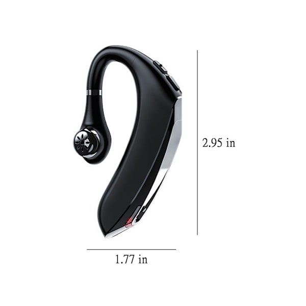 Business Driving Ear Hook-S Trådlöst Bluetooth Snabbladdningsheadset Röststyrningsfunktion 180 Rotation Vänster Och Höger Öra Växling（Svart）