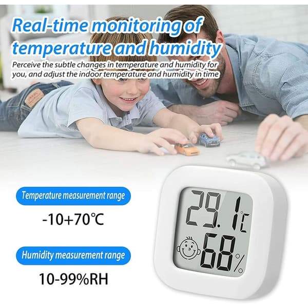 4 st inomhus hygrometer termometer, hög precision inomhus termometer hygrometer, -10℃ 70℃ för barnrum vardagsrum kontor växthus