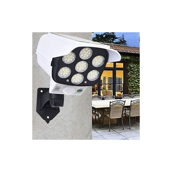 Solcells vägglampa, analog övervakning, trådlös sensor vägglampa för trädgård, veranda, uteplats, ytterdörr, garage, etc.