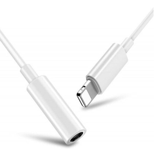 3 st 3,5 mm Jack Aux Hörlursadapterkabel för Iphone 6 Plus 7 Vit (Standard)