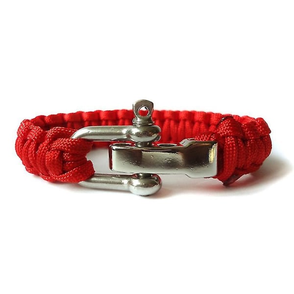 Utomhus Camping Rostfritt Stål Armband Män Paracord Fallskärmsrep W（1）